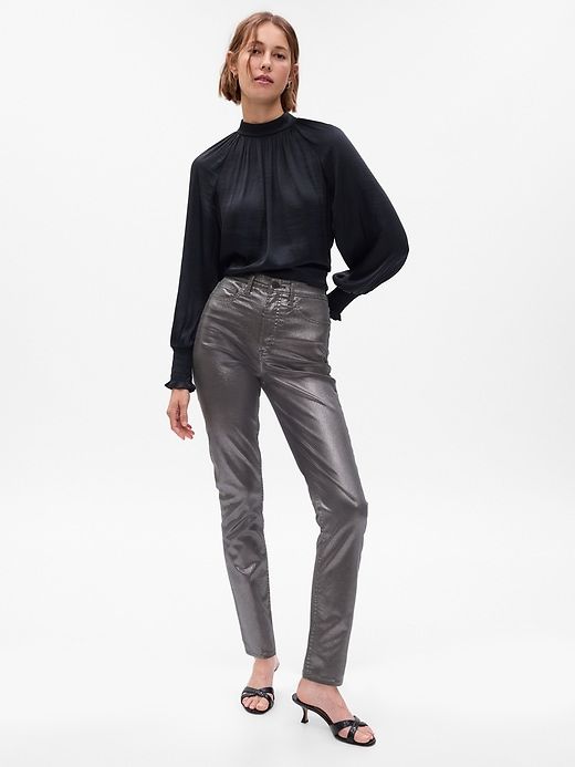 High Rise Metallic Vintage Slim Jeans sold by GAP