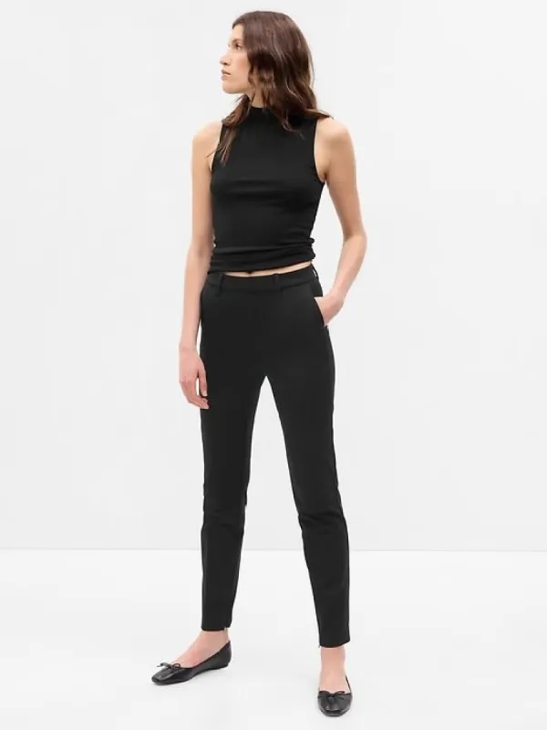 Mid Rise BiStretch Ankle-Zip Slim Pants sold by GAP