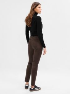 Mid Rise Vegan Suede Skinny Pants sold by GAP