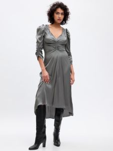 Ruched Satin Midi Dress sold by GAP