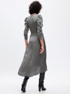 Ruched Satin Midi Dress sold by GAP