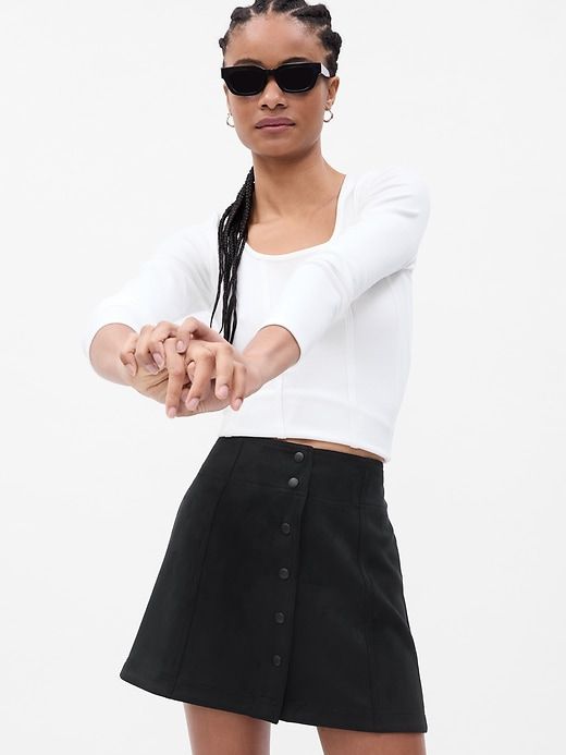Faux-Suede Mini Skirt sold by GAP product image thumbnail 3