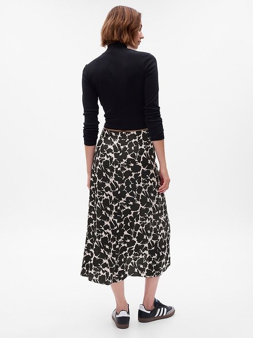 Ruched Floral Midi Skirt sold by GAP product image thumbnail 2