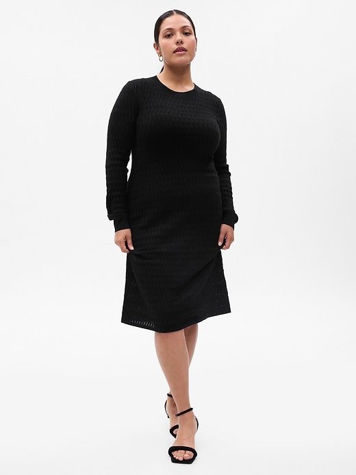 Textured Midi Sweater Dress sold by GAP product image thumbnail 4