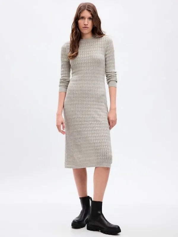 Textured Midi Sweater Dress sold by GAP