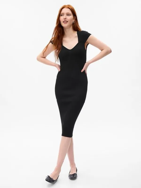 Sweetheart Rib Midi Dress sold by GAP