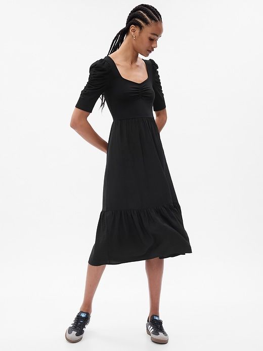 Ruched Tiered Midi Dress sold by GAP