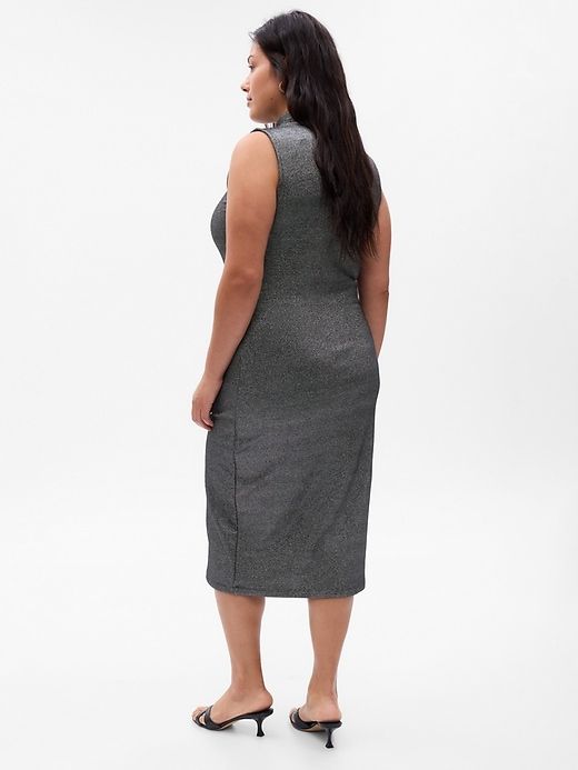 Metallic Mockneck Midi Dress sold by GAP product image thumbnail 5