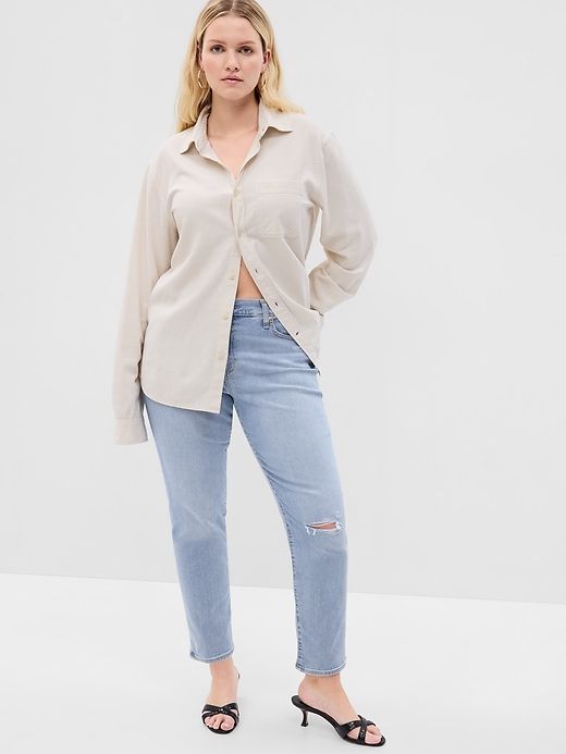 Mid Rise Classic Straight Jeans sold by GAP product image thumbnail 4