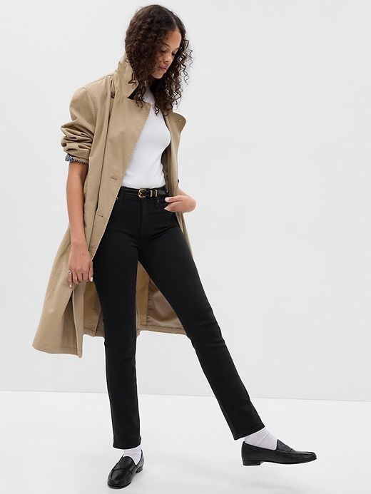 Mid Rise Classic Straight Jeans sold by GAP