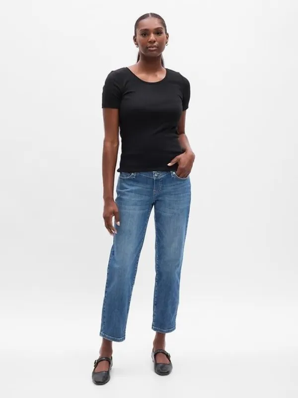 Maternity True Waistband Full Panel Girlfriend Jeans sold by GAP
