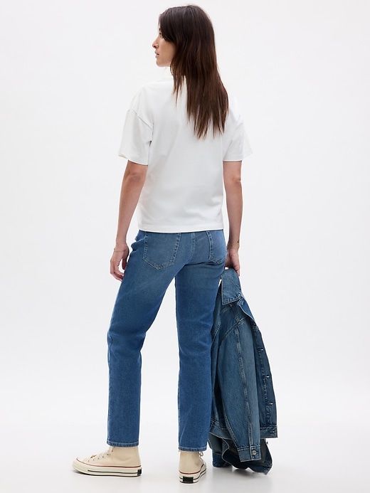 Maternity Inset Panel Girlfriend Jeans sold by GAP product image thumbnail 2