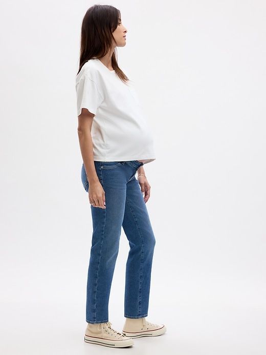 Maternity Inset Panel Girlfriend Jeans sold by GAP product image thumbnail 3