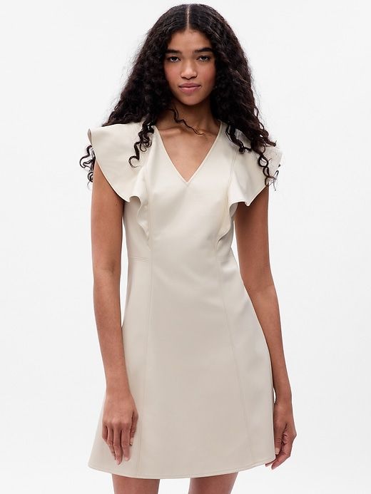 Vegan Leather Flutter Mini Dress sold by GAP