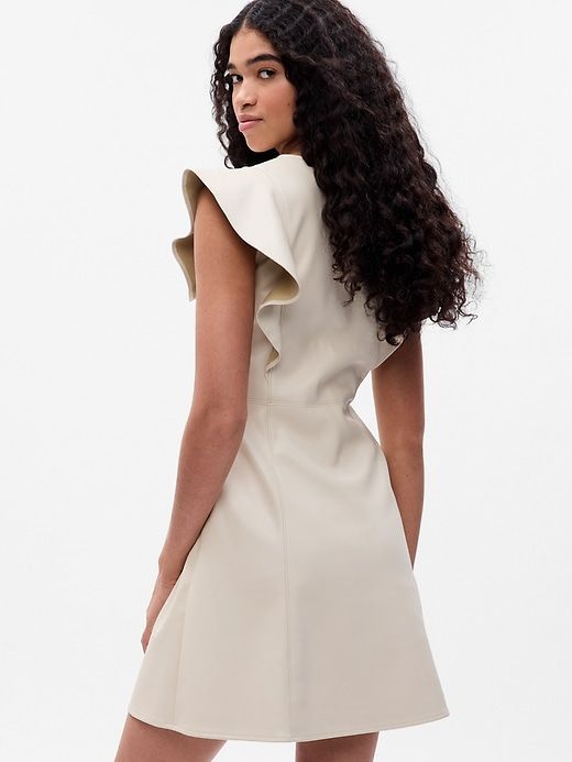 Vegan Leather Flutter Mini Dress sold by GAP product image thumbnail 2