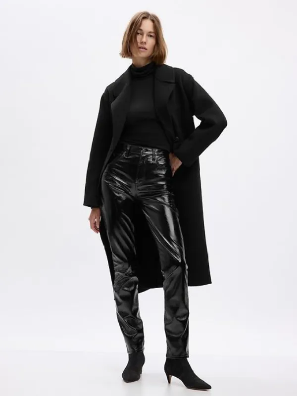 High Rise Vegan Patent Leather Vintage Slim Pants sold by GAP