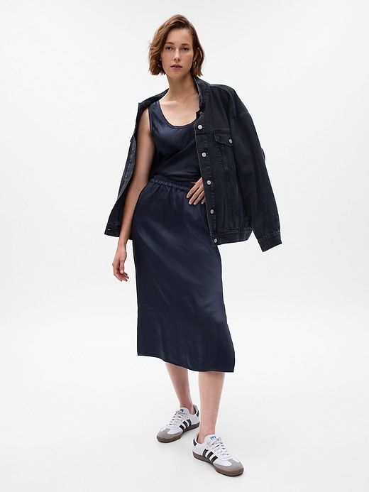 Satin Midi Skirt sold by GAP