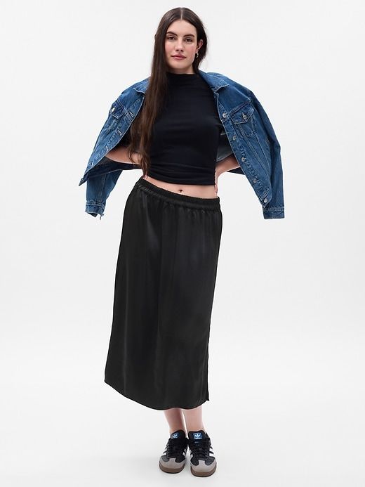 Satin Midi Skirt sold by GAP product image thumbnail 5