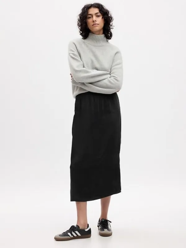 Satin Midi Skirt sold by GAP