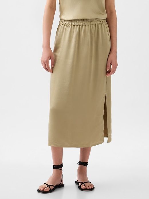 Satin Midi Skirt sold by GAP