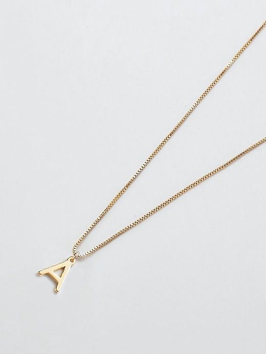 Gold Dainty Initial Necklace sold by GAP