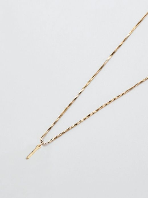 Gold Dainty Initial Necklace sold by GAP