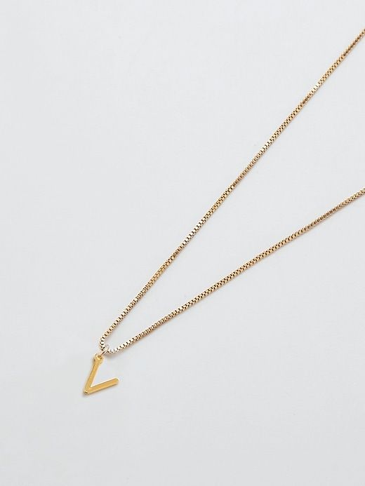 Gold Dainty Initial Necklace sold by GAP