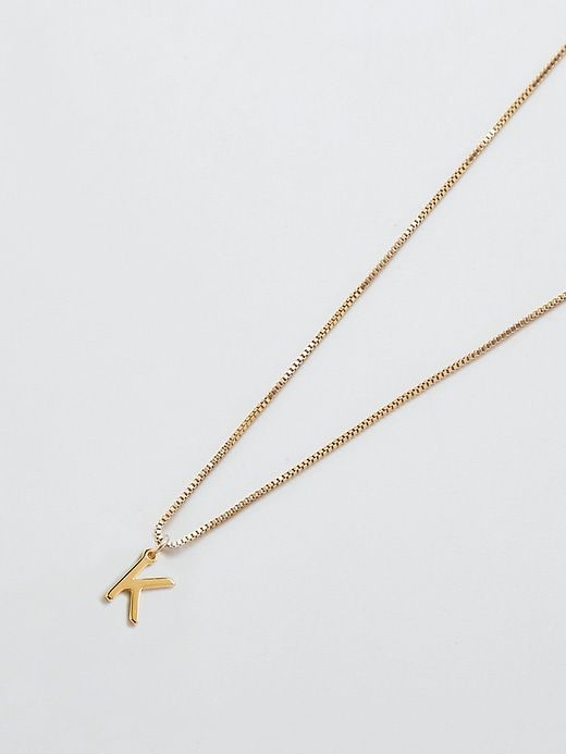 Gold Dainty Initial Necklace sold by GAP