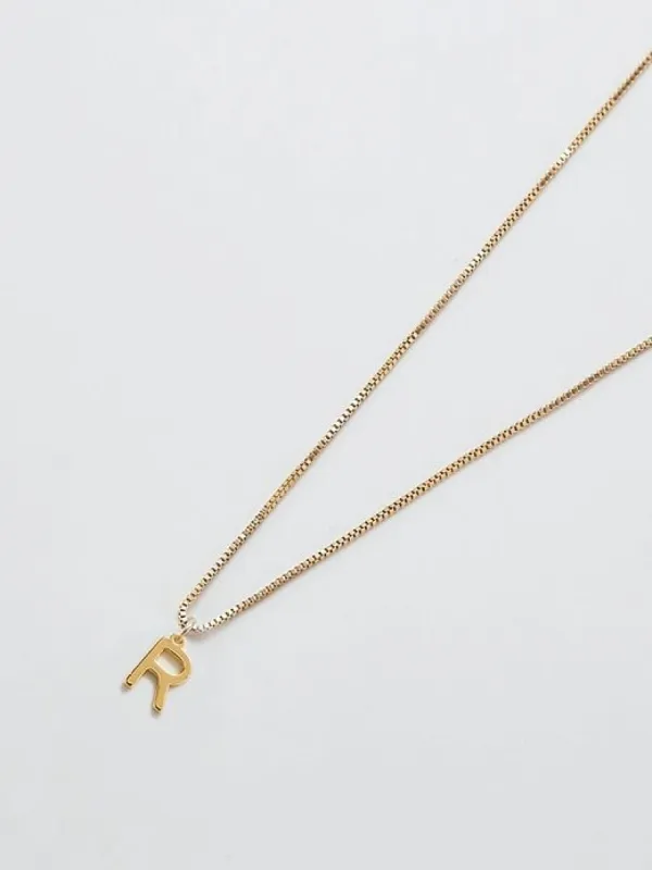 Gold Dainty Initial Necklace sold by GAP