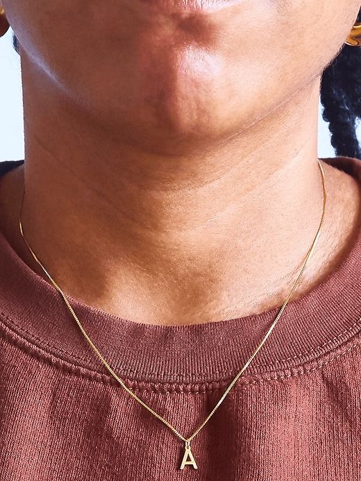 Gold Dainty Initial Necklace sold by GAP product image thumbnail 2