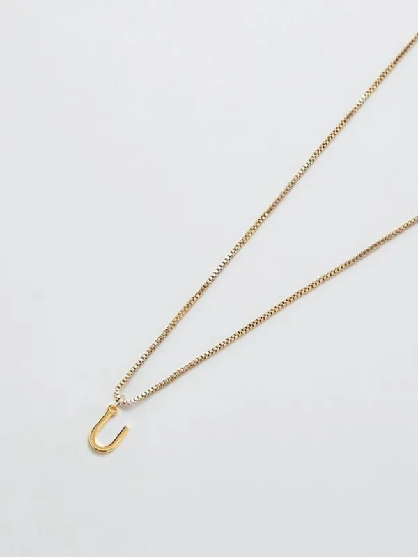 Gold Dainty Initial Necklace sold by GAP