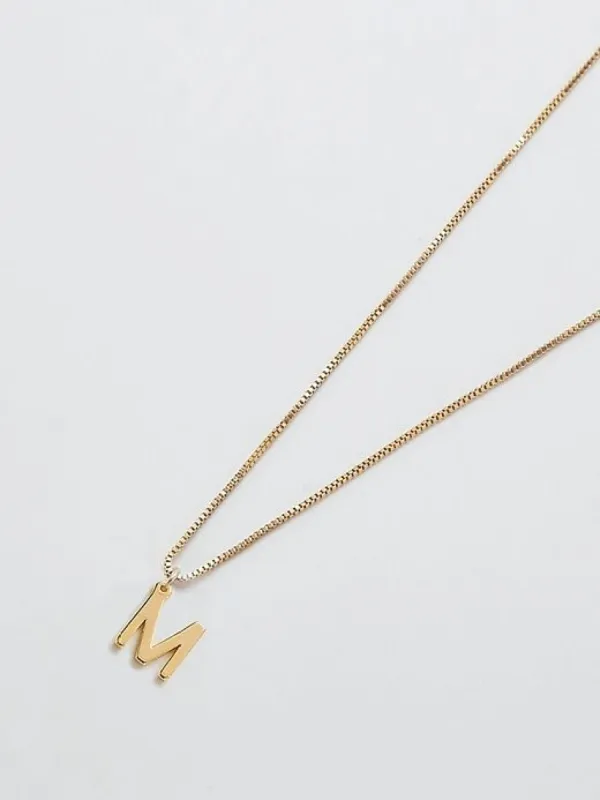 Gold Dainty Initial Necklace sold by GAP