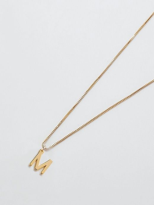 Gold Dainty Initial Necklace sold by GAP
