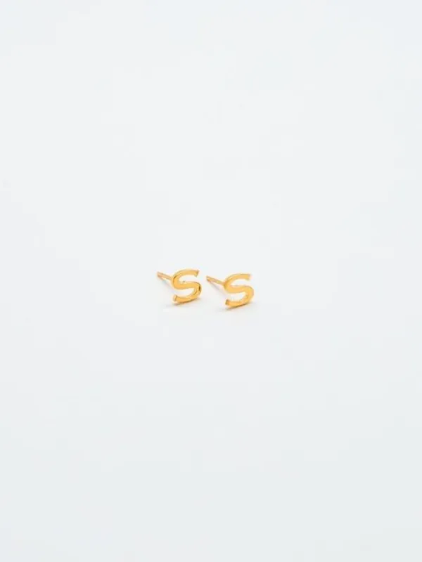 Gold Initial Earrings sold by GAP