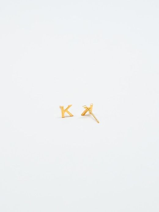 Gold Initial Earrings sold by GAP product image thumbnail 2
