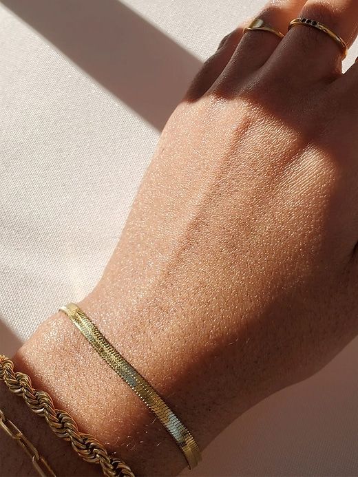 Gold Thick Rope Chain Bracelet sold by GAP product image thumbnail 2