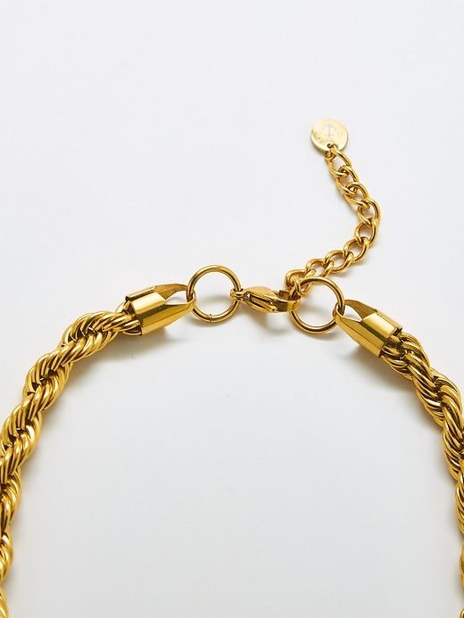 Gold Thick Rope Chain Bracelet sold by GAP product image thumbnail 3