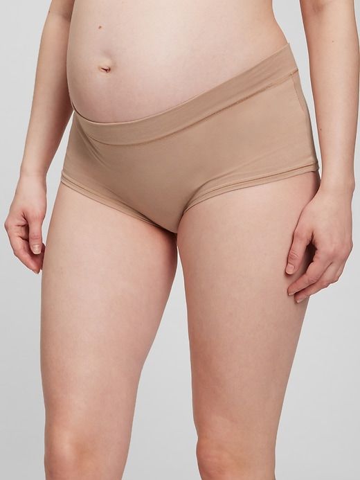 Maternity Cotton Stretch Shorty sold by GAP
