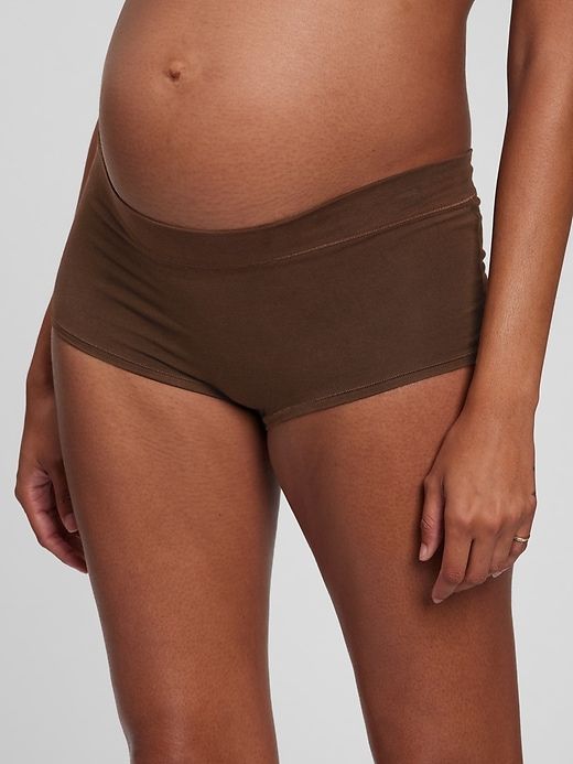 Maternity Cotton Stretch Shorty sold by GAP