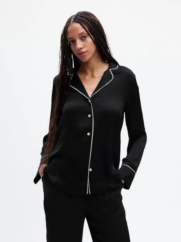 Satin PJ Top sold by GAP