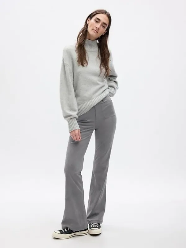 High Rise Vegan Suede '70s Flare Jeans sold by GAP
