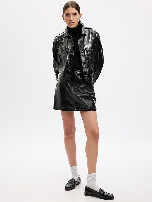 Vegan Patent Leather Mini Skirt sold by GAP