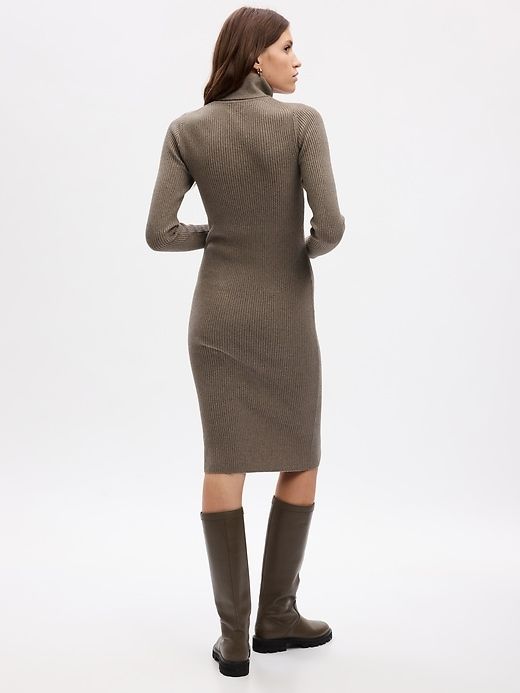 Turtleneck Rib Midi Sweater Dress sold by GAP product image thumbnail 3
