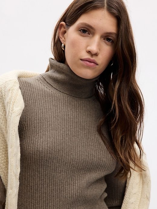 Turtleneck Rib Midi Sweater Dress sold by GAP product image thumbnail 4