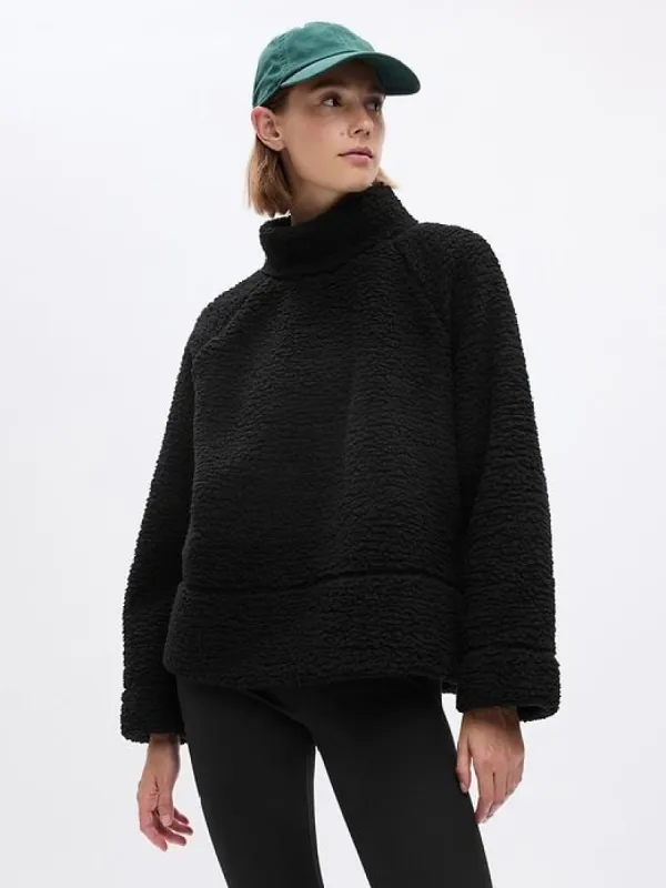 Mockneck Pullover Sherpa Sweatshirt sold by GAP