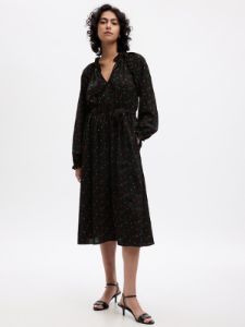 Satin Tie-Neck Midi Dress sold by GAP