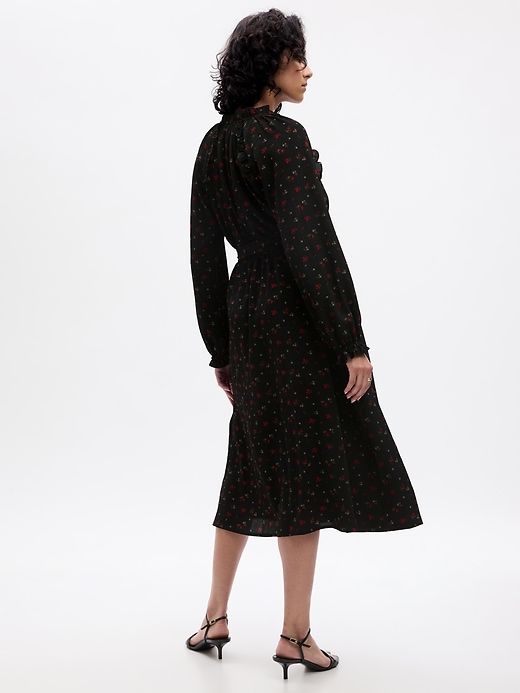 Satin Tie-Neck Midi Dress sold by GAP product image thumbnail 2