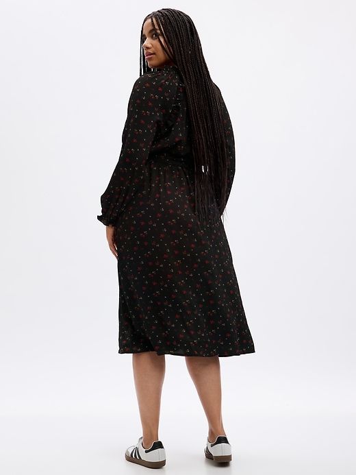 Satin Tie-Neck Midi Dress sold by GAP product image thumbnail 5