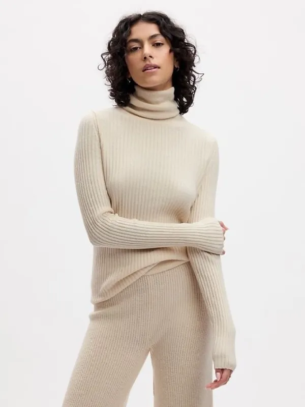 CashSoft Rib Turtleneck Sweater sold by GAP