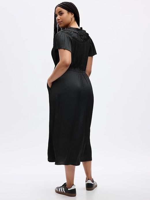 Ruffle-Neck Midi Dress sold by GAP product image thumbnail 5
